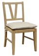 Bernards Tarrington Cashew Slat Back Side Chair with Cushion-0