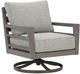 Signature Design by Ashley® Hillside Barn Brown/Gray Fabric/Wooden Outdoor Swivel Lounge-0