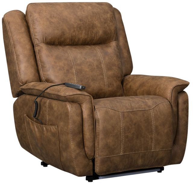 New Classic® Home Furnishings Kyra Saddle Power Auto Glider Recliner with Power Headrest and Footrest-0