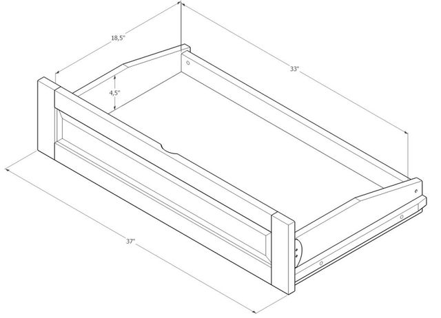 Kodiak Furniture Lodge Natural Full Futon Frame with Storage-2