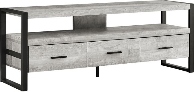 Monarch Specialties Inc. Grey Reclaimed Wood 60" TV Stand-1