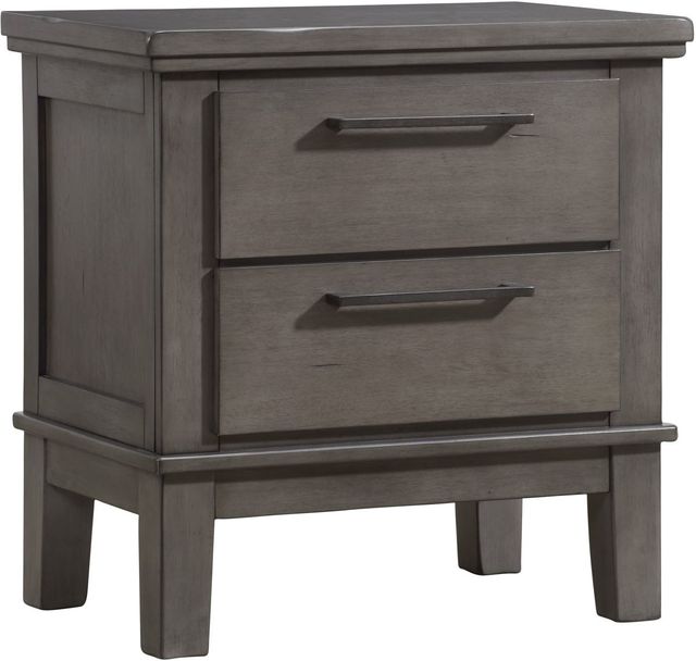 Benchcraft® Hallanden Antiqued Gray Nightstand-0