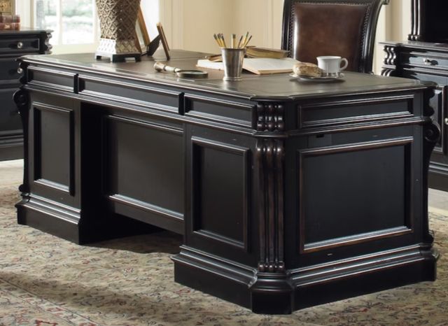 Hooker® Furniture Telluride Black 76" Executive Desk-2
