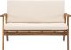 Linon Cosgrove 4-Piece Natural Fabric/Wooden Outdoor Conversation Set-2