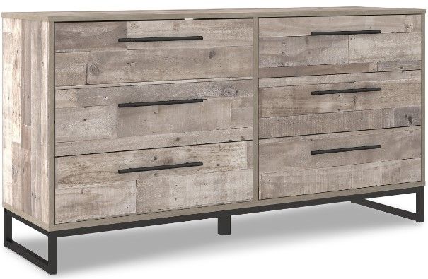 Signature Design by Ashley® Neilsville 5-Piece Whitewash Full Platform Panel Bed Set-2