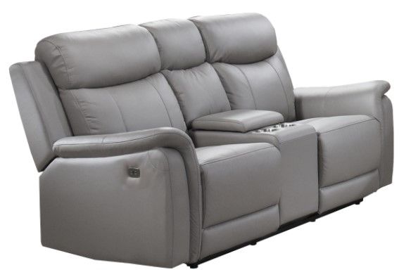 Mazin Furniture Cyrus Light Gray Power Reclining Loveseat-0