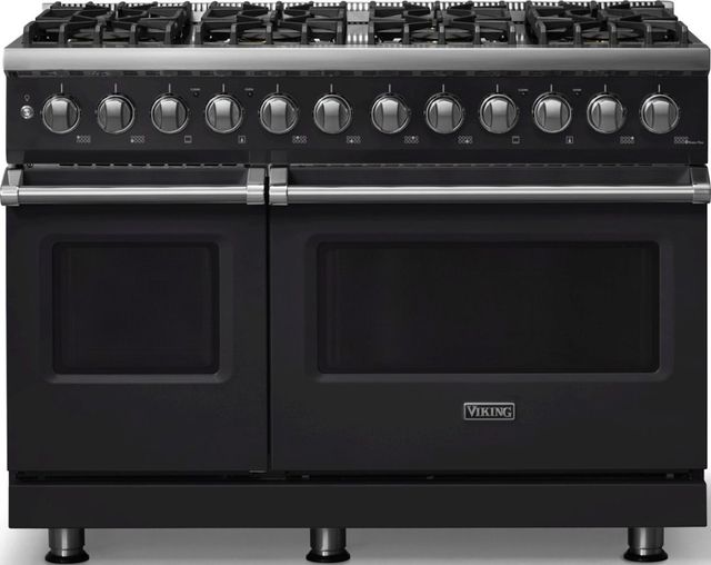 Viking® 5 Series 48" Onyx Pro Style Dual Fuel (LP) Range with Polished Chrome Trim-0