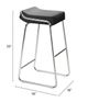 Zuo® Wedge Black Set of 2 Bar Stool-2