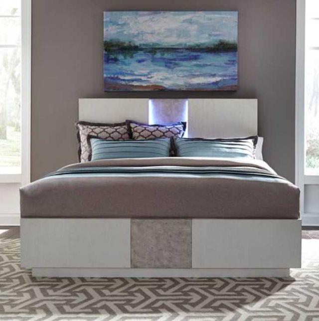 Liberty Furniture Mirage Wirebrushed White Panel Bed-1