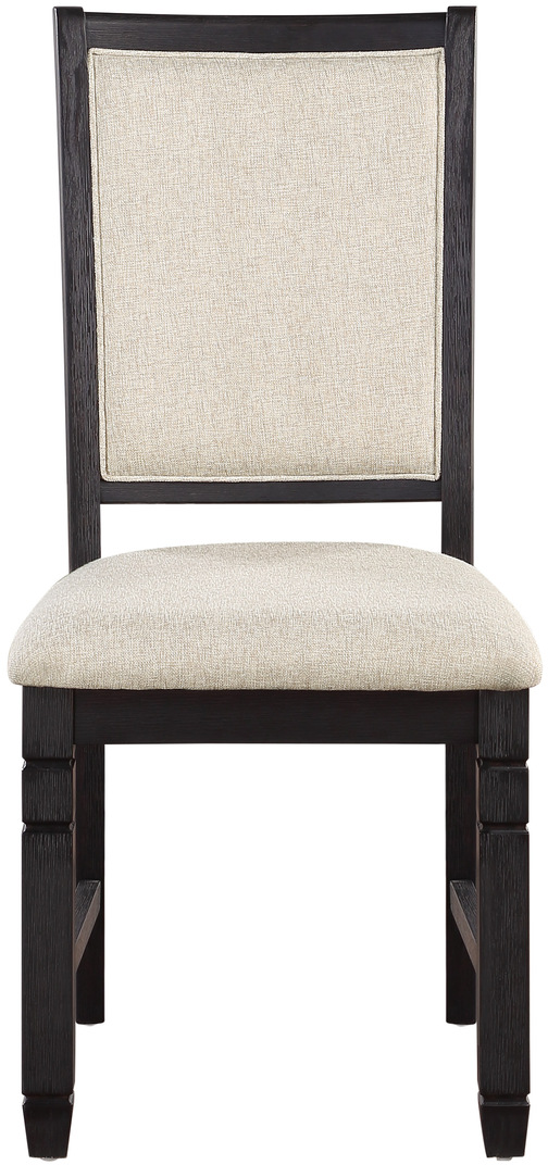Mazin Furniture Asher Beige/Black Dining Room Side Chair-1