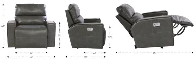 La-Z-Boy® Maddox Buff Power Reclining Chair and a Half with Headrest and Lumbar-4
