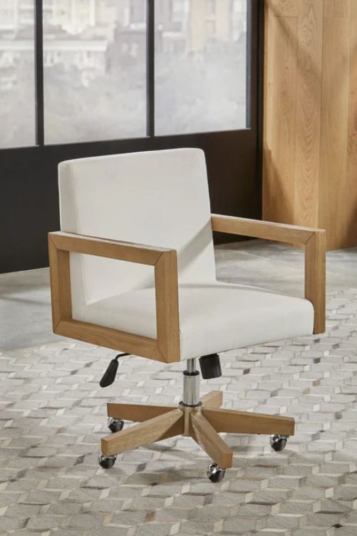 Modus Furniture One Bisque/White Office Chair-1