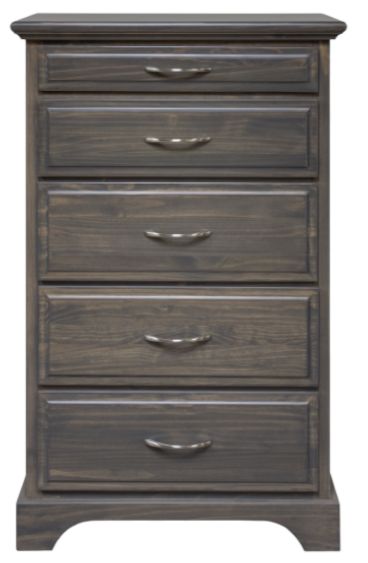 Mako Wood Furniture Symphony Gray Deep 5-Drawer Chest-0
