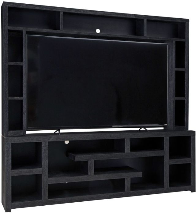 aspenhome® Mackenzie Vintage Black 97" Console and Hutch-0