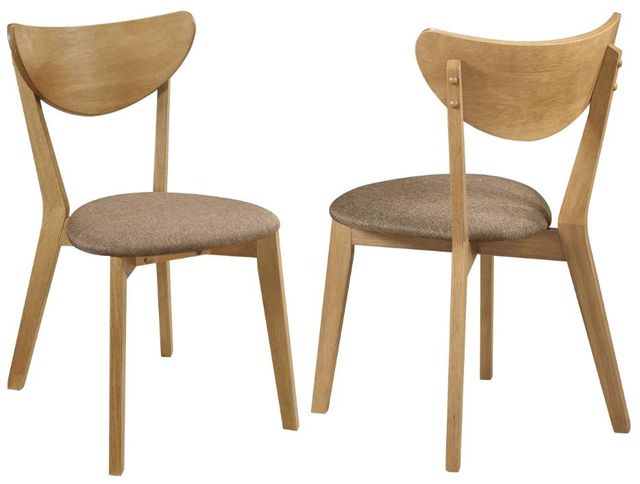 Coaster® Elowen 2-Piece Light Walnut/Brown Dining Side Chair Set-3