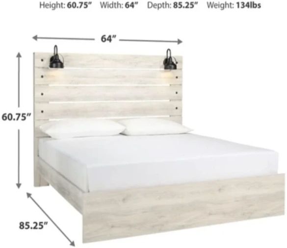 Signature Design by Ashley® Cambeck Whitewash King Panel Bed-3
