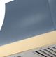 AGA Cascade 36" Stone Blue Wall Mounted Range Hood  with Polished Brass Trim-1