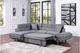 Mazin Furniture Cruz 2-Piece Gray Left-Arm Facing Pullout Sleeper Sectional and Chaise-4