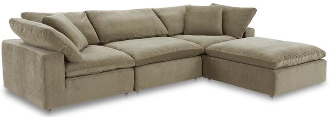 Moe’s Home Collection Terra Condo Lounge 4-Piece Desert Sage L-Shaped Modular Sectional and Ottoman-0