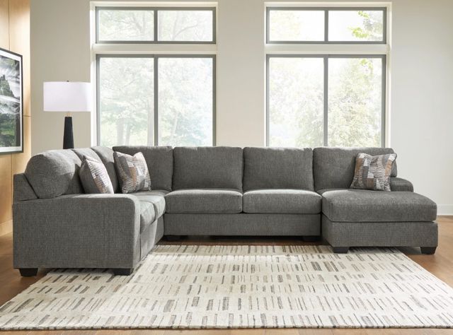 Signature Design by Ashley® Seyler Lane 3-Piece Graystone Sleeper Right Arm Facing Sectional and Chaise-3