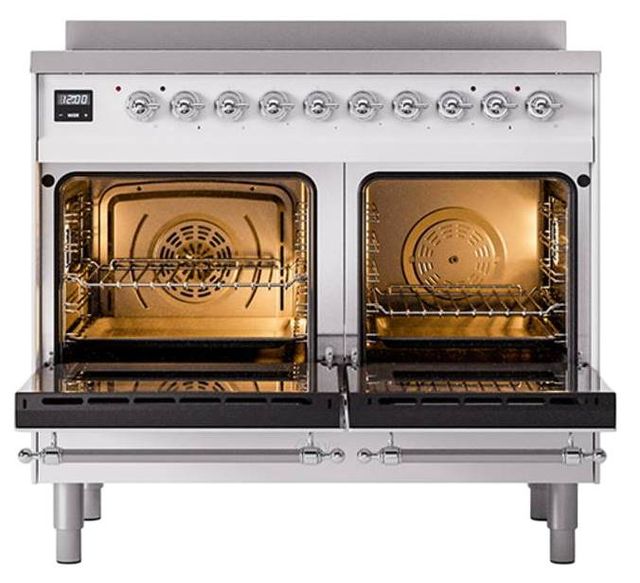 Ilve® Nostalgie II Noblesse 40'' Custom RAL Color Pro Style Induction Range with Chrome Trim-1