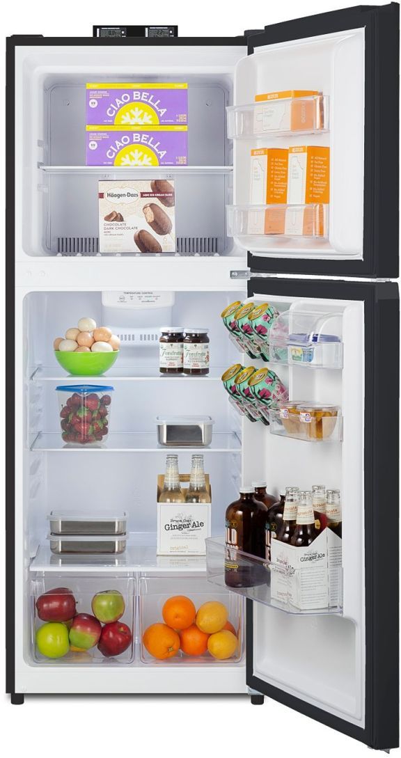 Summit® 24" 10.1 Cu. Ft. Black Counter Depth Top Freezer Refrigerator-2