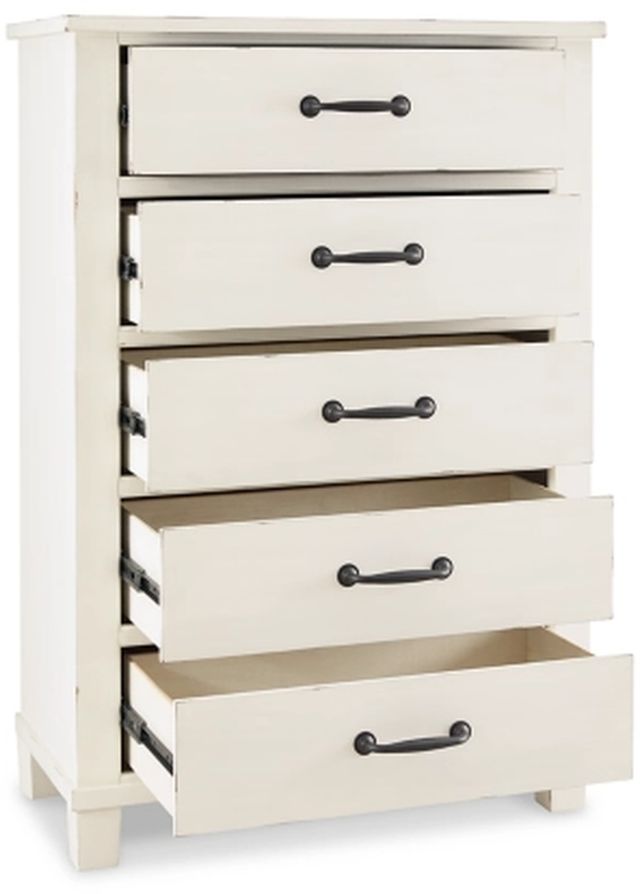 Signature Design by Ashley® Braunter Aged White Chest of Drawers-3