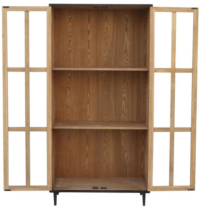 Nest Home Collections Camden Espresso/Natural Doors Tall Cabinet-3