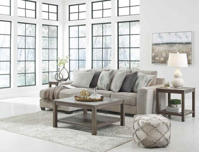 Benchcraft® Ardsley 2-Piece Pewter Left-Arm Facing Sectional and Chaise-3