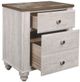 Mazin Furniture Nashville Antique White and Brown Nightstand-2