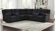 Coaster® Hagen 3-Piece Steel Gray Curved-Shaped Power Reclining Sectional Sofa-2