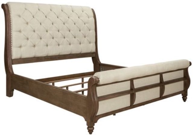 Liberty Furniture Americana Farmhouse 3-Piece Beige/Dusty Taupe King Sleigh Bedroom Set-3