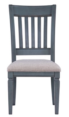 Legends Home Americana Corduroy Blue Dining Side Chair 