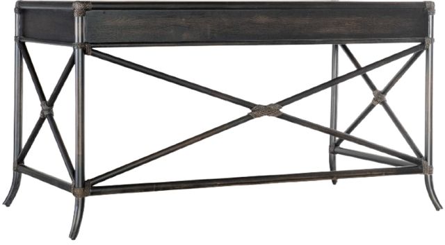Hooker® Furniture Retreat Black Sand Pole Rattan Writing Desk-3