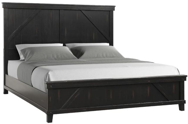 Bernards Spruce Creek Black Queen Panel Bed-0