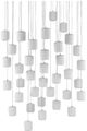 Currey & Company Dove Multi-Drop Painted Silver/White Pendant Lighting-1