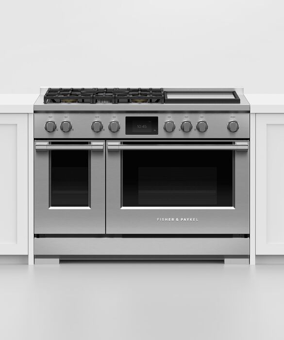 Fisher & Paykel Series 9 48" Stainless Steel Pro Style Dual Fuel Range-4
