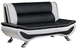 Mazin Furniture Veloce 2 Piece Black/White Sofa & Loveseat Set-2
