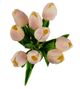 A & B Home Soft Pink Faux Tulip 9-Stem Bundle-2
