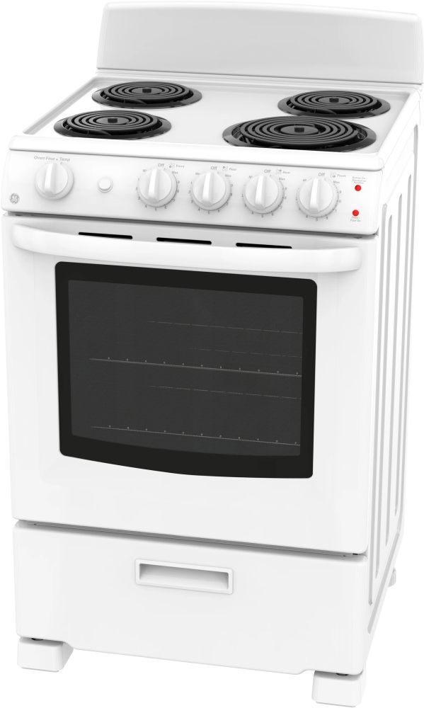 GE® 24" White Freestanding Electric Range-3