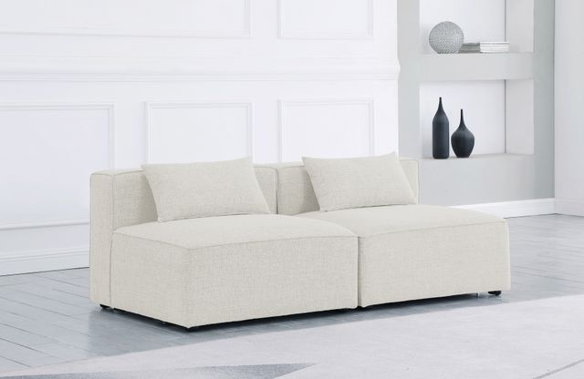 Meridian Furniture Cube 2-Piece Cream Armless Modular Sectional Loveseat-3