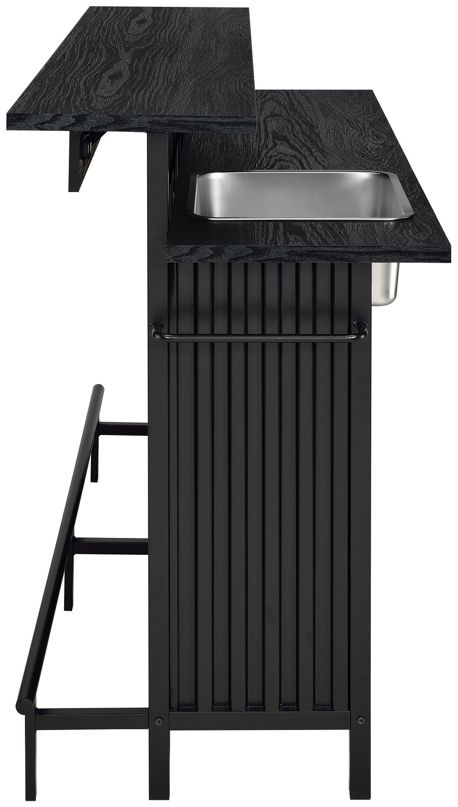 Elements International Leilani Black Bar Table-3
