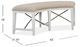 Magnussen Home® Heron Cove Baja Fog/Chalk White Upholstered Curved Bench-2