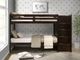 Elements International Sami Espresso Youth Twin Over Twin Step Bunk Bed with Right Headboard-1