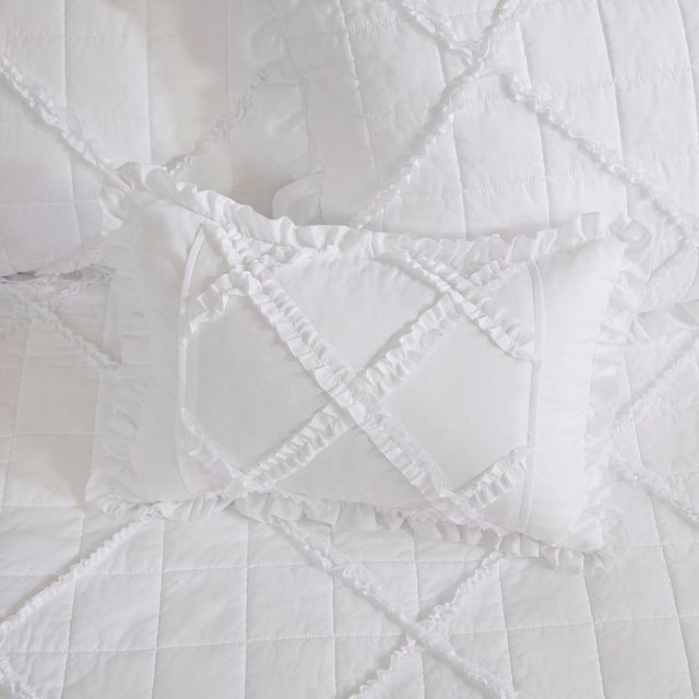 Olliix by Madison Park 6 Piece White Rosie Reversible Daybed Cover Set-4