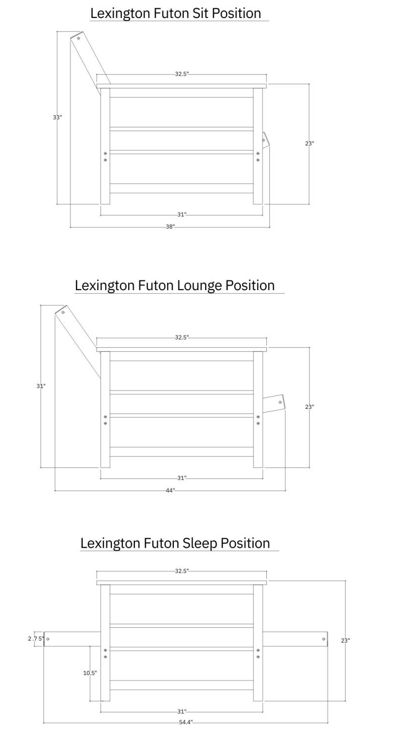 Kodiak Furniture Lexington Weathered Brown Full Futon Frame-2