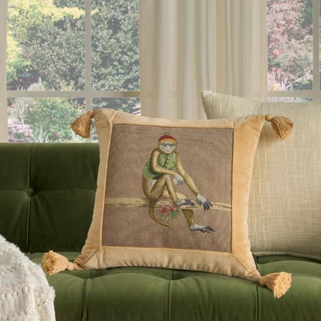 Nourison Home™ Mina Victory Vintage Pillow Taupe 19"x19" Throw Pillow-3