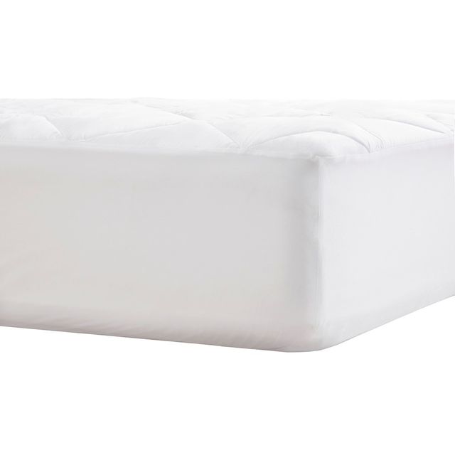 Olliix by Clean Spaces Allergen Barrier White Anti-Microbial Mattress Pad-2