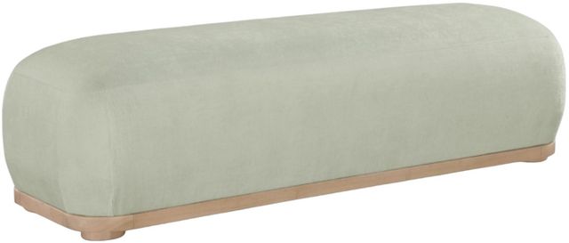 Meridian Furniture Calum Mint/Natural Chenille Fabric Bench-0