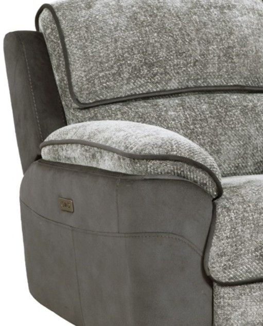 American Wholesale Furniture Paris Brown/Charcoal Power Recliner-1